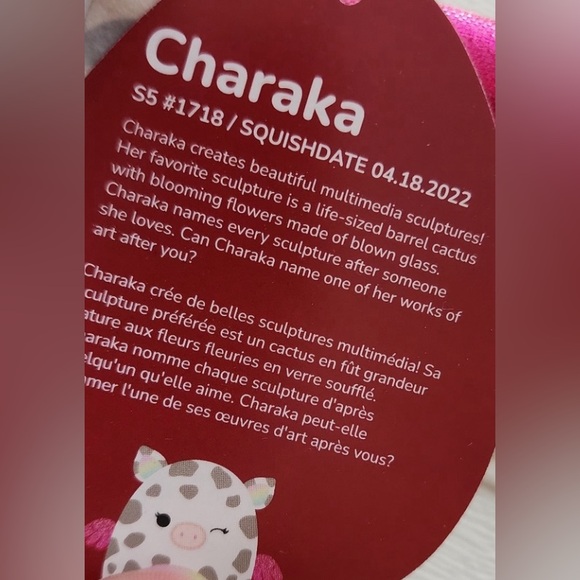 NWT 4” Charaka the Flying Pig Pegasus Squishmallow — Valentines Day Collection - Picture 5 of 5